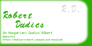 robert dudics business card